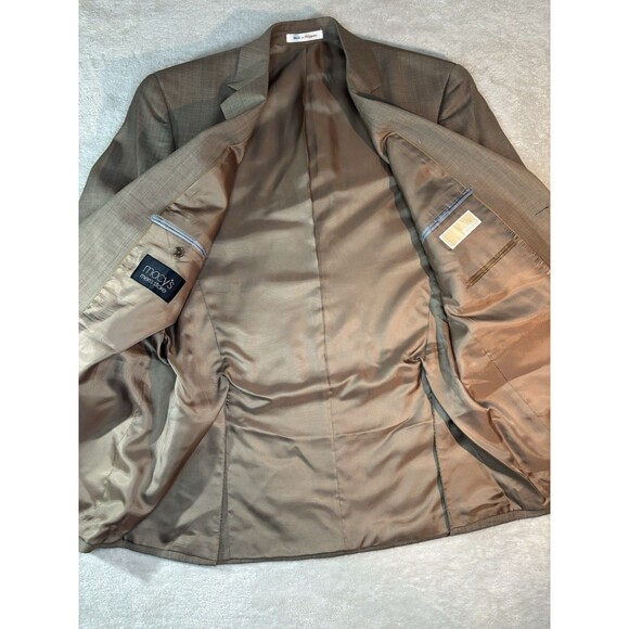 Michael Kors, Macy's Wool Blend mens suit (Pants & Blazer) tan 42 R blazer - Picture 11 of 16